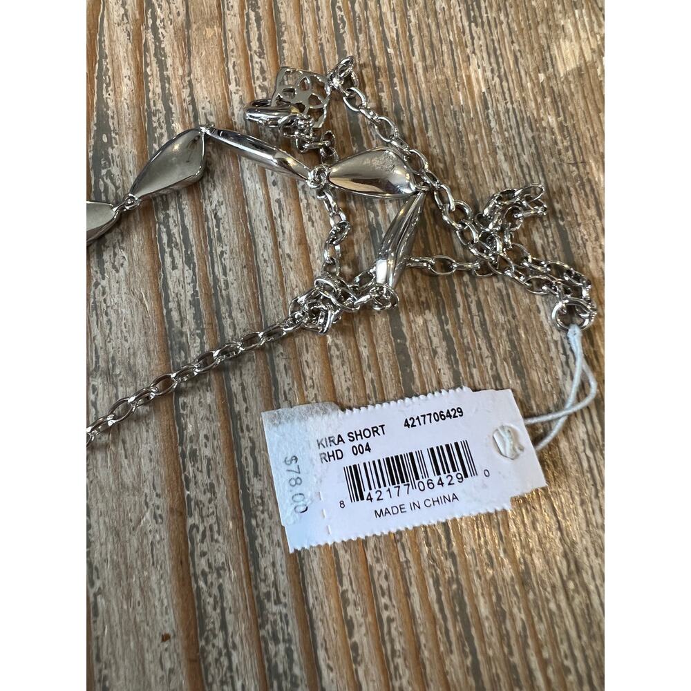 Kendra Scott Kira Collar necklace Polished Silver - Picture 6 of 6